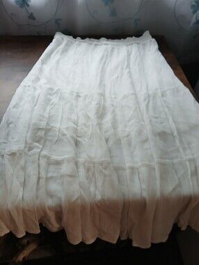 Classic White Tiered Maxi Skirt - Women's Flowing Skirt